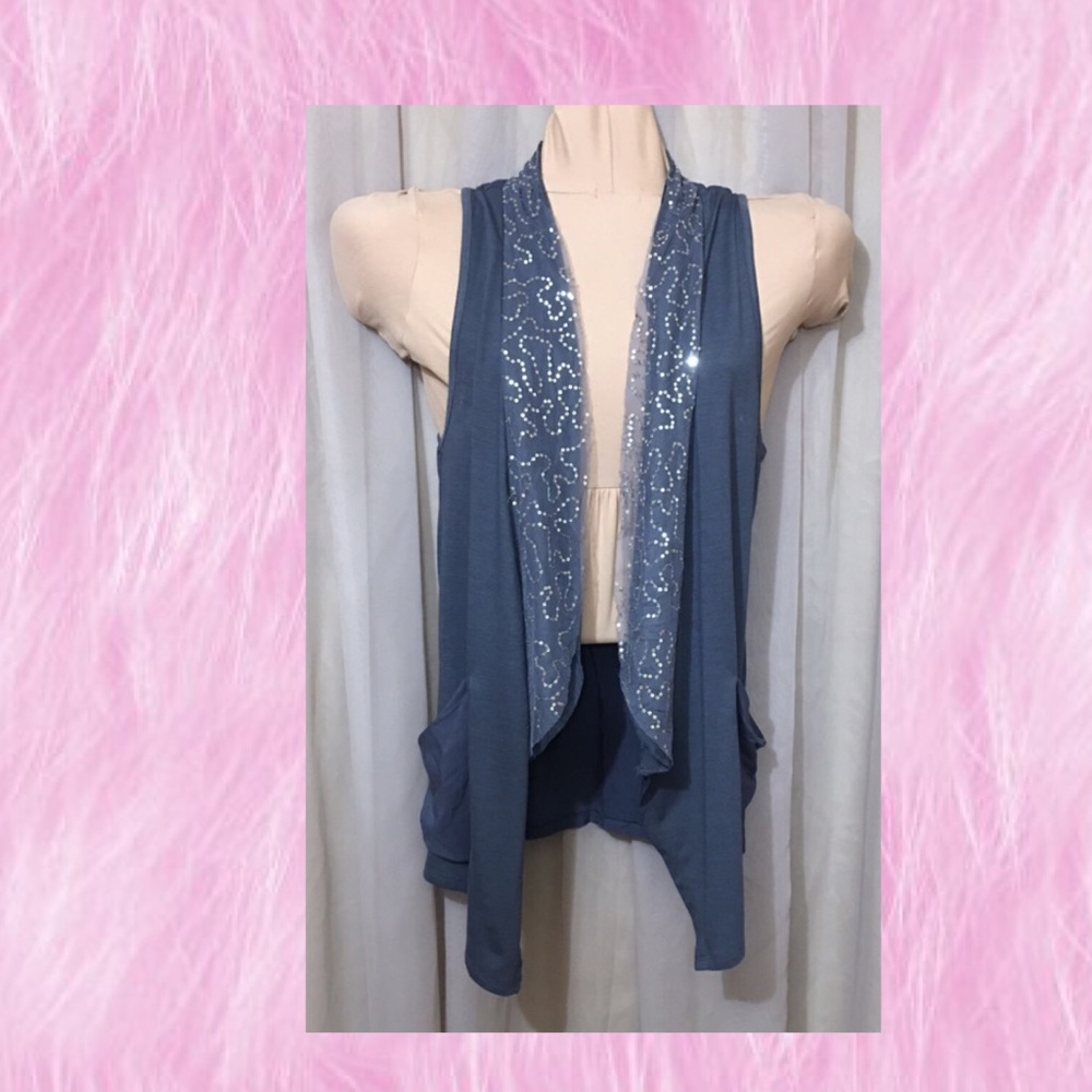Sequined Waterfall Vest
